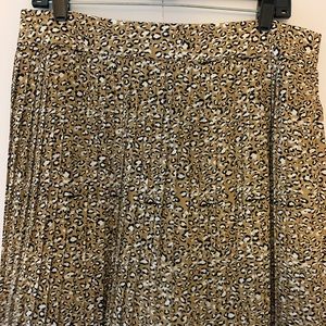J.Crew Leopard Midi Accordion Skirt